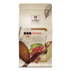 Шоколад молочный Ghana 40% 100 г, Cacao Barry