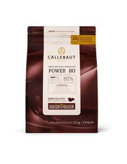 Чорний шоколад 80 % какао 2.5 кг (POWER 80) ТМ "Callebaut"