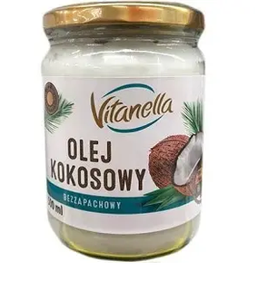 Кокосова олія рафінована Vitanella 500 мл (Oley Kokosowy)