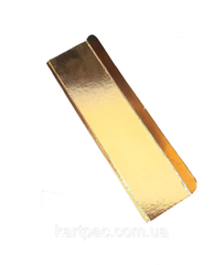Подложка 16*7 см золото-серебро под эклеры с бортом