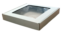Коробка белая 20*20*3 см с окном