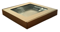 Коробка крафтовая 20*20*3 см с окном