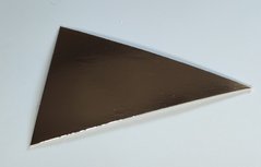 Подложка треугольник 13*9 см для торта золото-серебро