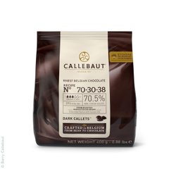 Черный шоколад "Экстра горький 70-30-38" 70,5 % какао 0,4 кг, Callebaut
