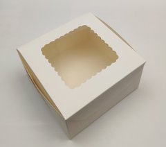 Коробка для десертов и зефира "Белая с окном 17*17*9 см" 5 шт