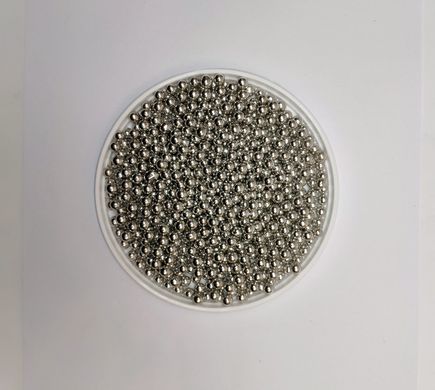 Серебряные перламутровые шарики Ф 5 мм, 25 г