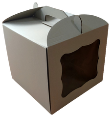 Картонна коробка для торта "З вікном 25*25*30 см"
