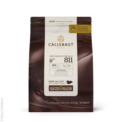 Чорний шоколад 54,5 % какао 2,5 кг (811), Callebaut