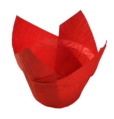 Формочка для выпечки "Тюльпан красный с бортиком 5 *8 см