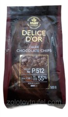 Чорний шоколад 55 % какао Delice D'or 500 г, Мир
