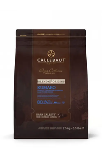 Чорний шоколад Kumabo 80% какао 2,5 кг, Callebaut