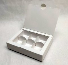 Коробка на 6 конфет "Белая 11*14,5*3 см" 5 шт.