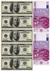 Долари та Євро, Вафельний папір 0,3 мм