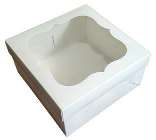 Коробка 20*20*10 см біла з вікном