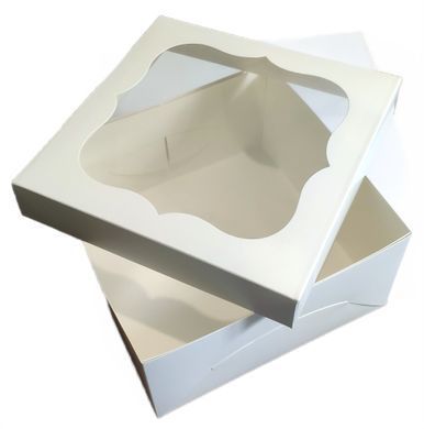 Коробка 20*20*10 см белая с окном