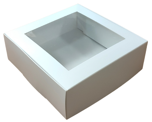 Коробка 17*17*9 см с окном белая