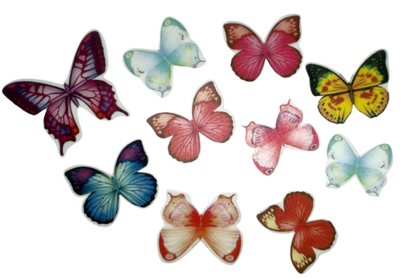 Вафельные бабочки "Микс 10 шт"