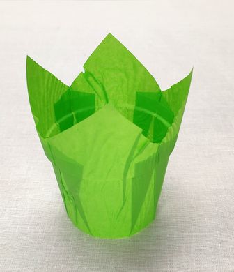 Формочка для выпечки "Тюльпан зеленый с бортиком 5 *8 см