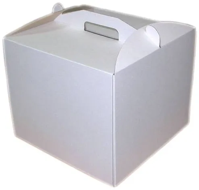 Картонна коробка для торта 40*40*30 см (біла)