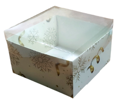 Коробка 17*17*9 см для бенто-торта Новогодняя