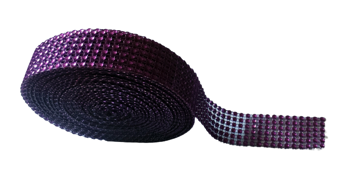 Лента для декора "Фиолетовые камни" h-3 см