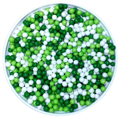 Шарики ассорти бело-зелено-салатовые 5 мм, 25 г