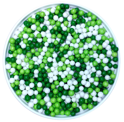 Кульки асорті біло-зелено-салатові 5 мм, 25 г