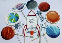 Набір цукрових фігурок "Космос" (з ракетою)
