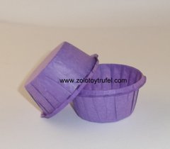 Тарталетка бумажная "Фиолетовая с изогнутым бортиком" d 6 см h 3,5 см