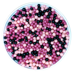 Кульки асорті чорно-малиново-рожеві 5 мм, 25 г