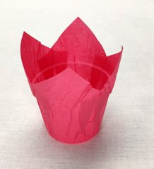 Формочка для выпечки "Тюльпан розовый с бортиком 5 *8 см
