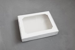 Картонна коробка для пряників "Біла з вікном 20*15*3 см" ( 5шт)