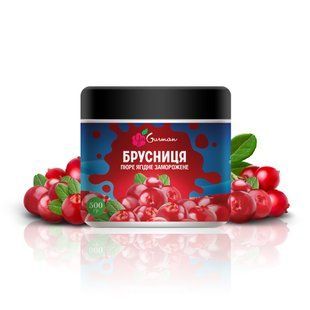 Пюре из брусники замороженное 500 г, YaGurman