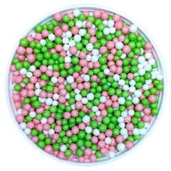 Кульки асорті біло-салат-рожеві 5 мм, 25 г