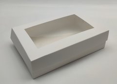 Коробка для еклерів "Біла з вікном 23*15*6 см" (5 шт)