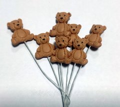 Набор сахарных фигурок "Медвежата бежевые"
