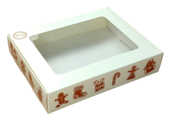 Коробка для пряників "Імбірне печиво з вікном 19*15*4 см"