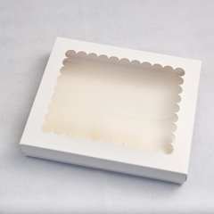 Коробка для пряників з вікном біла 20*17*3 см, 5 шт