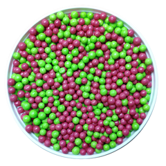 Кульки асорті малиново-салатові 5 мм, 25 г