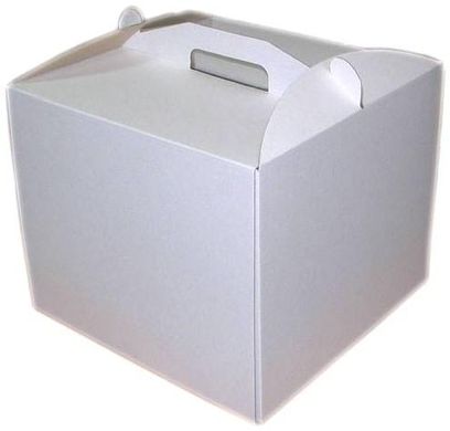 Картонна коробка для торта біла 35*35*35 см