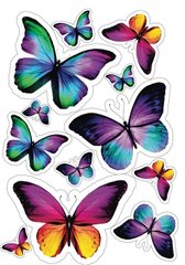 Бабочки 13, Вафельная бумага 0,3 мм