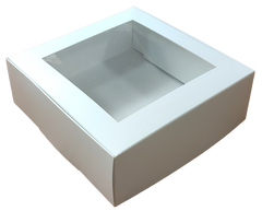 Коробка 20*20*7 см біла для зефіру