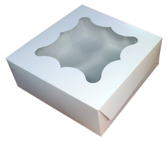 Коробка 25*25*9 см з вікном біла