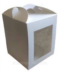 Коробка 17*17*21 см біла для паски до 1000 г