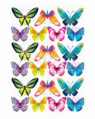 Бабочки 8, Вафельная бумага 0,3 мм
