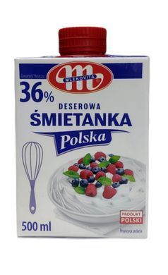 Вершки 36 % натуральні 0,5 л Mlekovita