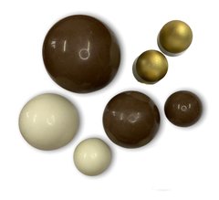 Шоколадні сфери чорно-біло-золоті перламутрові
