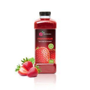 Пюре Клубники пастеризованное 1 кг, YaGurman