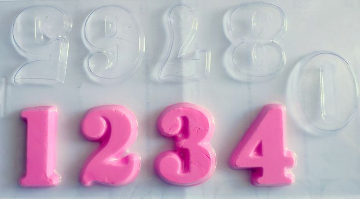 Пластиковая форма (молд) для шоколада Цифры